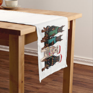 Christmas Doberman Lover Dog Mum Holiday Short Table Runner