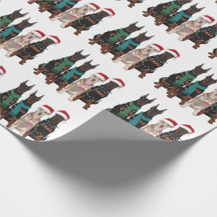 Christmas Doberman Lover Dog Mum Holiday Wrapping Paper