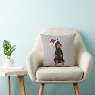 Christmas Doberman Pinscher  Cushion