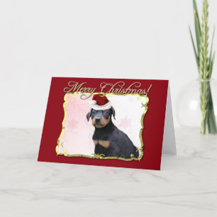 Christmas Doberman Pinscher dog Holiday Card