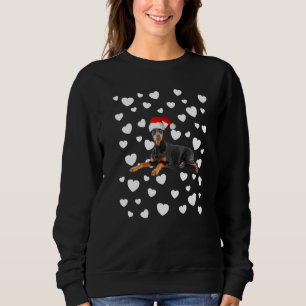 Christmas Doberman Pinscher Xmas Santa Hat Dog Mom Sweatshirt