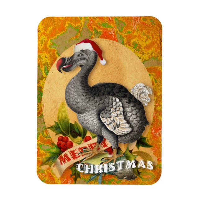 Christmas Dodo Bird Magnet (Vertical)