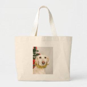 Christmas Dog 2 Large Tote Bag