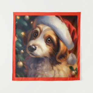 Christmas Dog 2 Tapestry