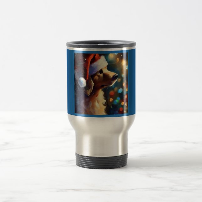 Christmas Dog 3 Travel Mug (Center)