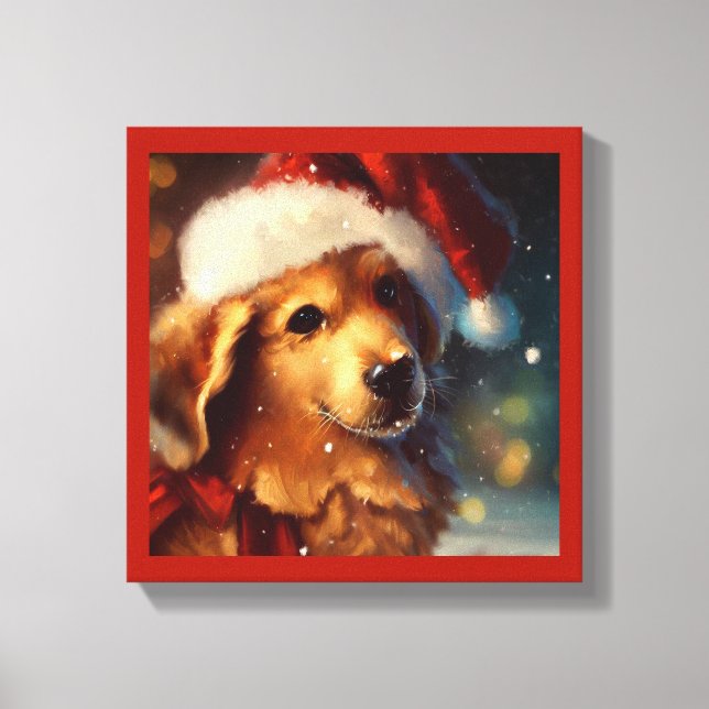 Christmas Dog 4 Canvas Print (Front)