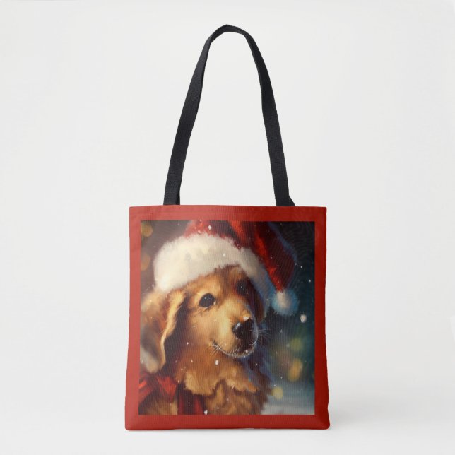 Christmas Dog 4 Tote Bag (Front)