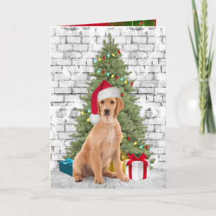 Christmas Dog and Tree Card
