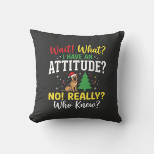 Christmas Dog Attitude Humour Cushion