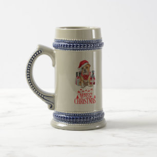 Christmas dog    beer stein