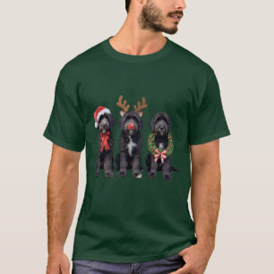 Christmas Dog Black Goldendoodle Doodle Mum Winter T-Shirt