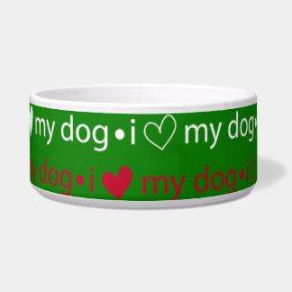 Christmas Dog Bowl Paw Prints