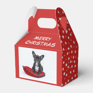 Christmas Dog Bulldog Puppy Photo Personalizable Favour Box