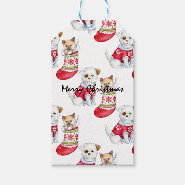Christmas Dog & Cat Stockings                  Gift Tags (Front)