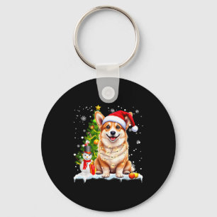Christmas Dog Corgi Santa Xmas Wiener Women Men Ki Key Ring