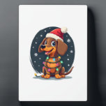 Christmas Dog Dachshund Santa Xmas Wiener 2 Plaque<br><div class="desc">Christmas Dog Dachshund Santa Xmas Wiener 2</div>
