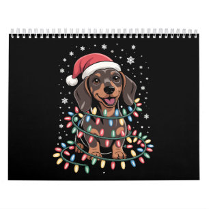 Christmas Dog Dachshund Santa Xmas Wiener Calendar