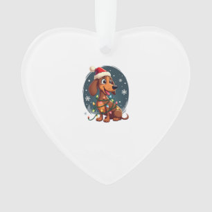 Christmas Dog Dachshund Santa Xmas Wiener Women Me Ornament