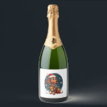 Christmas Dog Dachshund Santa Xmas Wiener Women Me Sparkling Wine Label<br><div class="desc">Christmas Dog Dachshund Santa Xmas Wiener Women Men Kids</div>