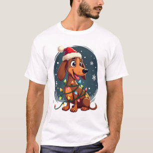 Christmas Dog Dachshund Santa Xmas Wiener Women Me T-Shirt