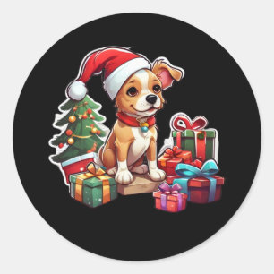 Christmas Dog Design Sticker