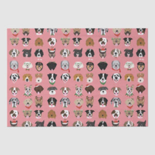 Christmas Dog Face Pattern Tissue Paper