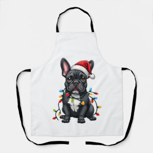 Christmas Dog French Bulldog Xmas Frenchie Apron