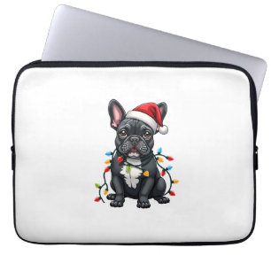 Christmas Dog French Bulldog Xmas Frenchie Laptop Sleeve