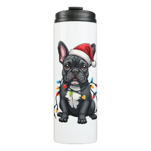 Christmas Dog French Bulldog Xmas Frenchie Thermal Tumbler