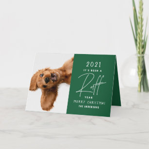 Christmas dog funny ruff year in review card