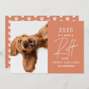 Christmas dog funny ruff year in review card