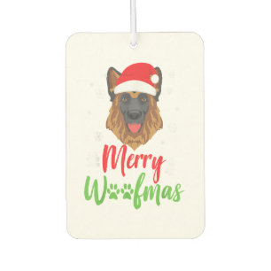 Christmas Dog German Shepherd Merry Woofmas Gift T Car Air Freshener