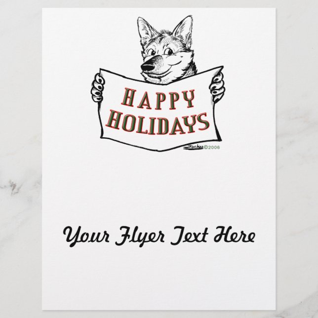 Christmas Dog:  Happy Holidays! Flyer (Front)