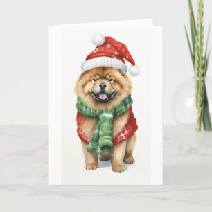 Christmas Dog, Holiday Chow Chow BLANK Card
