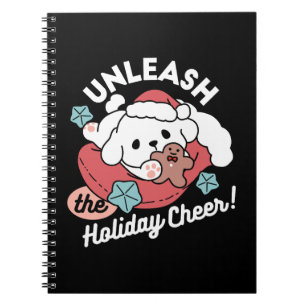 Christmas Dog in Santa Hat – Holiday Cheer for Pet Notebook