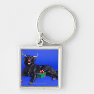 Christmas dog key ring