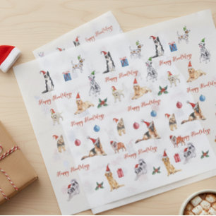 Christmas Dog Lover Happy Howlidays   Tissue Paper