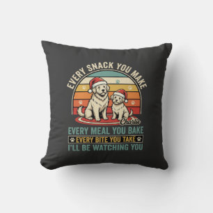 Christmas Dog Lovers Snack Watching Cushion