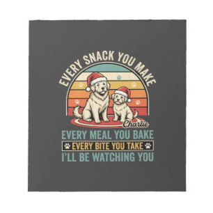 Christmas Dog Lovers Snack Watching Notepad