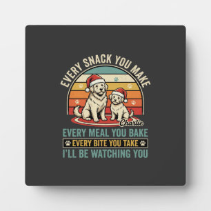 Christmas Dog Lovers Snack Watching Plaque