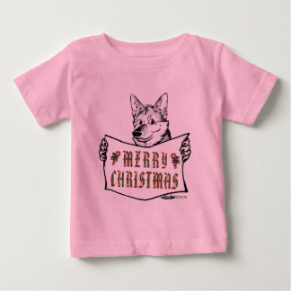 Christmas Dog: Merry Christmas! Baby T-Shirt