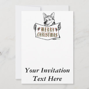 Christmas Dog:  Merry Christmas! Invitation