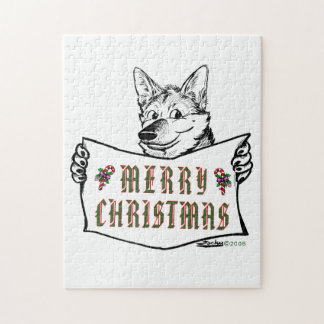 Christmas Dog: Merry Christmas! Jigsaw Puzzle