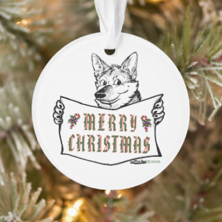 Christmas Dog: Merry Christmas! Ornament