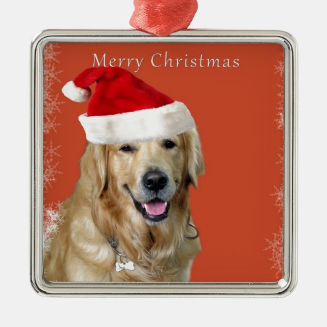 Christmas Dog Metal Tree Decoration (Front)