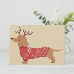 Christmas Dog Owner Dachshund Gift Holiday Xmas  Card