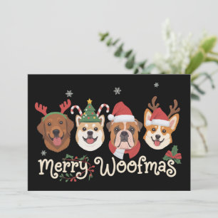Christmas Dog Owner Gift Holiday Merry Woofmas Card