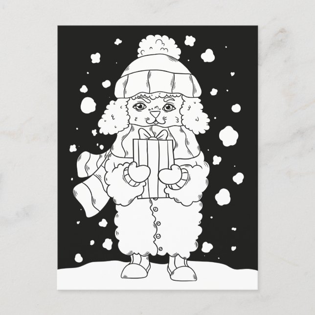 Christmas Dog Postcard (Front)