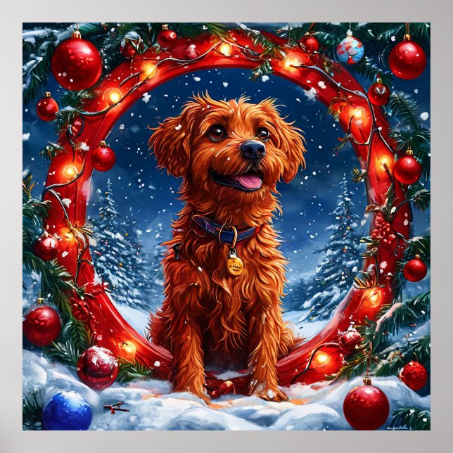 Christmas dog poster (Front)