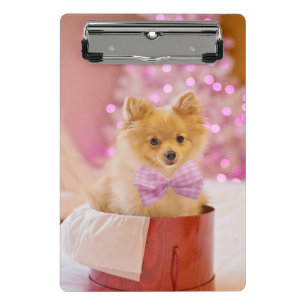 Christmas Dog Puppy Gift Present Mini Clipboard